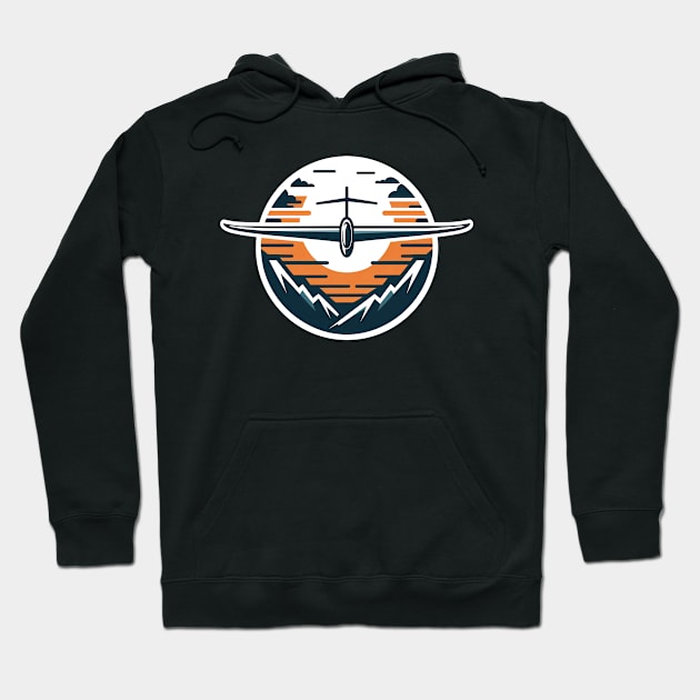 Glider Sailplane Biplane Hoodie by ThesePrints